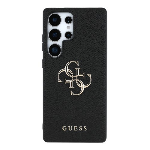 Guess для Galaxy S25 Ultra чехол PU Grained leather 4G Big metal logo Hard Black