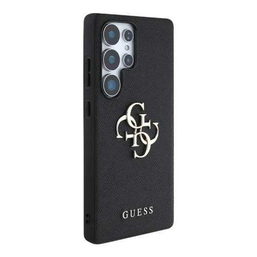 Guess для Galaxy S25 Ultra чехол PU Grained leather 4G Big metal logo Hard Black