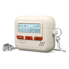 Elago для AirPods 4 чехол Unique Pager Hang case Classic White