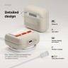 Elago для AirPods 4 чехол Unique Pager Hang case Classic White