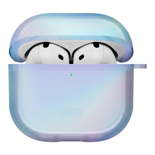 Uniq для Airpods 4 чехол Iridescia (holographic) Eclipse Blue