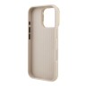 Guess для iPhone 16 Pro Max чехол PU Grained leather 4G Big metal logo and Camera Stand Hard Beige