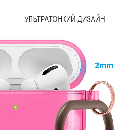 Чехол Elago Clear Hang case для AirPods Pro, Neon Pink