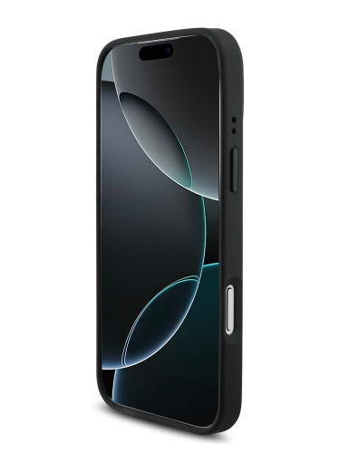 BMW для iPhone 17 Pro Max чехол M-series PU Carbon/Smooth Metal logo Hard Black/Blue (MagSafe)