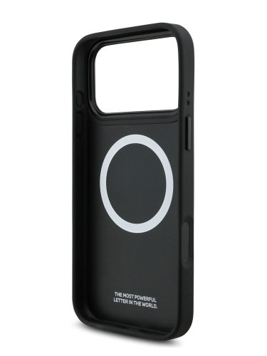 BMW для iPhone 17 Pro Max чехол M-series PU Carbon/Smooth Metal logo Hard Black/Blue (MagSafe)