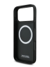 BMW для iPhone 17 Pro Max чехол M-series PU Carbon/Smooth Metal logo Hard Black/Blue (MagSafe)