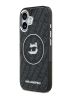 Karl Lagerfeld для iPhone 17 чехол IML NFT Choupette Head on logo Metal Cam Hard Black (MagSafe)