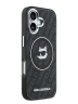 Karl Lagerfeld для iPhone 17 чехол IML NFT Choupette Head on logo Metal Cam Hard Black (MagSafe)
