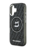 Karl Lagerfeld для iPhone 17 чехол IML NFT Choupette Head on logo Metal Cam Hard Black (MagSafe)