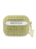 Guess для Airpods Pro 3 чехол Diamond Rhinestone with Triangle charm Gold