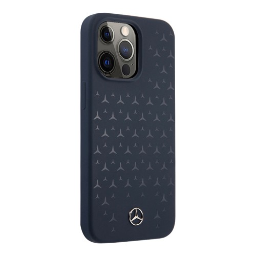 Mercedes Liquid Silicone Stars Hard для 13 Pro Max, синий MEHCP13XSIPNA