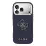 Guess для iPhone 17 Pro Max чехол Saffiano Full Wrapped 4G Big Resin logo Metal Cam Hard Blue
