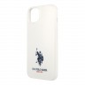 Чехол U.S. Polo Logo Small horse Hard для iPhone 13, белый