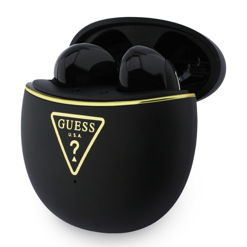 Guess Наушники TWS Bluetooth Round with Printed Triangle logo Black