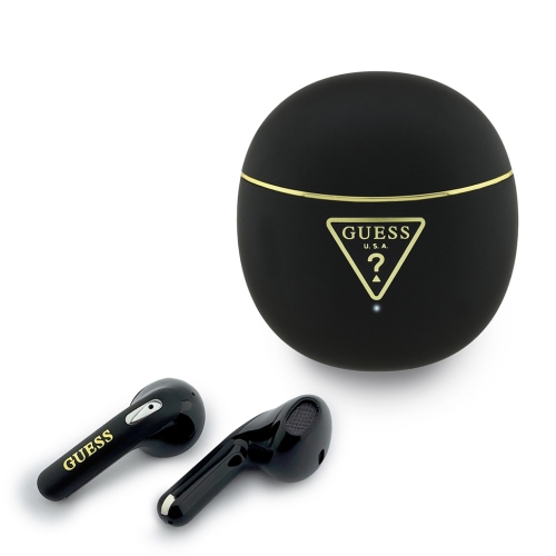 Guess Наушники TWS Bluetooth Round with Printed Triangle logo Black