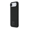 DKNY для iPhone Air чехол Liquid Silicone Stack Metal logo Hard Black (MagSafe)