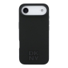 DKNY для iPhone Air чехол Liquid Silicone Stack Metal logo Hard Black (MagSafe)