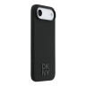 DKNY для iPhone Air чехол Liquid Silicone Stack Metal logo Hard Black (MagSafe)