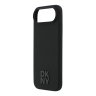 DKNY для iPhone Air чехол Liquid Silicone Stack Metal logo Hard Black (MagSafe)