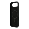 DKNY для iPhone Air чехол Liquid Silicone Stack Metal logo Hard Black (MagSafe)