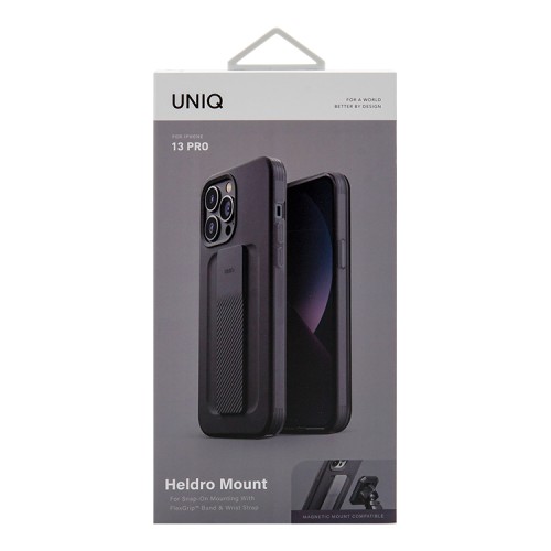 Чехол Uniq Heldro Mount +Band для iPhone 13 Pro, серый (Graphite)