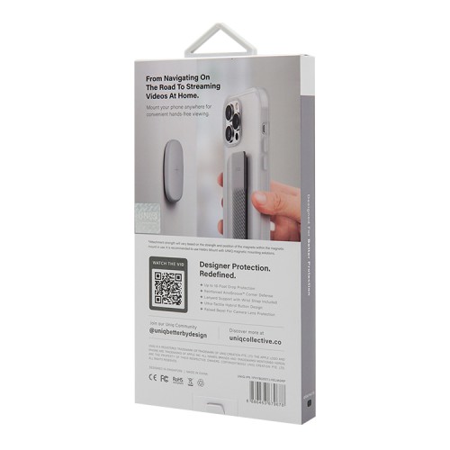 Чехол Uniq Heldro Mount +Band для iPhone 13 Pro, серый (Graphite)