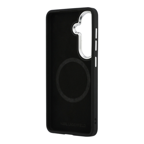 Karl Lagerfeld для Galaxy S26 чехол PU Perforated Round logo Metal camera Hard Brown (MagSafe)