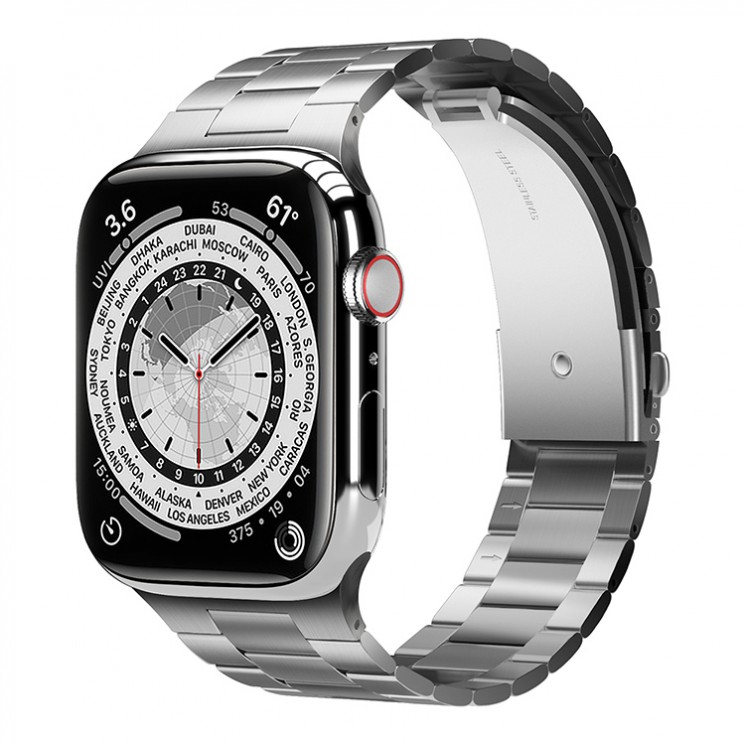 Ремешок Elago Metal Band для Apple Watch 42-44-45-49 mm, серебристый