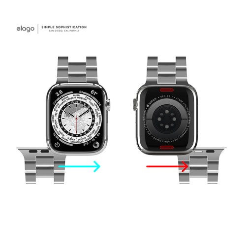 Ремешок Elago Metal Band для Apple Watch 49-46-45-44 mm, серебристый