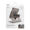 Uniq для iPad 11 (2025 A16)/ 10.9 (2022) чехол ROVUS SnapMount Magnetic 360 Rotate Detach Flint Grey