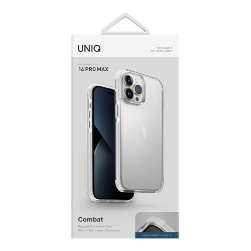 Чехол Uniq Combat для iPhone 14 Pro Max, белая рамка