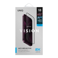 Uniq стекло для iPhone 18 Pro Max /17 Pro Max OPTIX Vision AR (DX2) Anti-Dust filter Black (+instal)