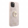 Чехол Guess PU 4G + Ring Hard для iPhone 14 Plus, розовый