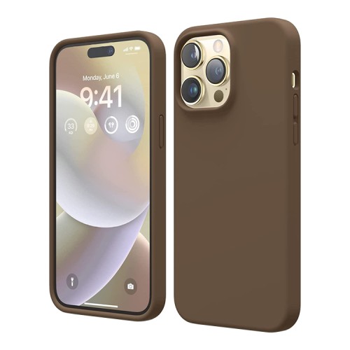 Чехол Elago Soft Silicone для iPhone 14 Pro, коричневый