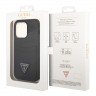 Чехол Guess PU Saffiano Double cardslot Metal triangle logo Hard для iPhone 14 Pro Max, черный