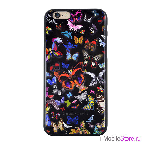 Чехол Christian Lacroix Butterfly Hard для iPhone 6/6s, черный