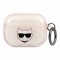 Чехол Karl Lagerfeld TPU Glitters with ring Choupette Transparent для Airpods Pro, золотой