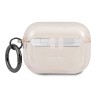 Чехол Karl Lagerfeld TPU Glitters with ring Choupette Transparent для Airpods Pro, золотой