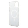 Комплект Guess Bundle чехол 4G MagSafe для iPhone 14 Plus + зарядное Magsafe wireless charger, коричневый/золотой