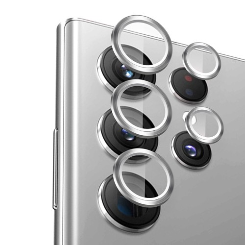 BLUEO Camera lens Armor metal для камеры Galaxy S23 Ultra, Silver (5 шт)