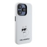 Karl Lagerfeld для iPhone 15 Pro Max чехол Liquid silicone NFT Choupette Hard White