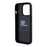 BMW для iPhone 15 Pro Max чехол M-Collection PU Quilted Tricolor Hard Black (MagSafe)
