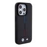 BMW для iPhone 15 Pro Max чехол M-Collection PU Quilted Tricolor Hard Black (MagSafe)