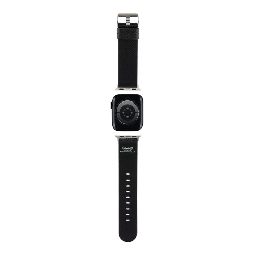 Hello Kitty для Apple Watch 42-41-40 mm ремешок PU Grained leather 3D Rubber Kitty Head Black