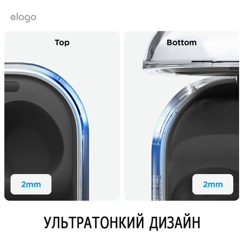 Elago для Galaxy Buds 2/FE/Live/Pro/Pro 2 чехол Clear Hang case Transparent