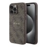 Guess для iPhone 14 Pro чехол PU 4G Colored ring Metal logo Hard Brown (MagSafe)