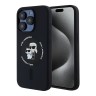 Karl Lagerfeld для iPhone 15 Pro чехол Liquid Silicone NFT Karl & Choupette Body Hard Black (MagSafe)
