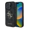 Guess для iPhone 16 Pro Max чехол PU кожа 4G Big metal logo Black