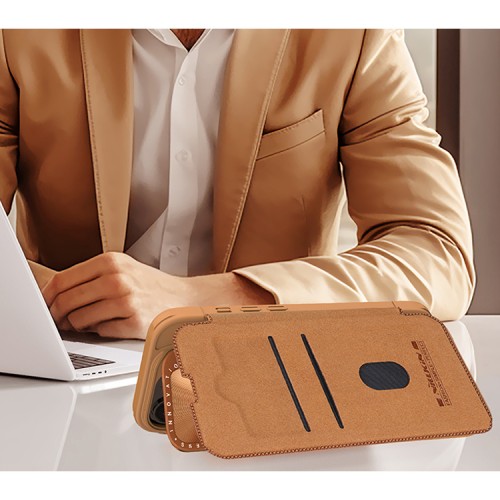 Nillkin для iPhone 16 Pro Max чехол QIN ProP Booktype Brown