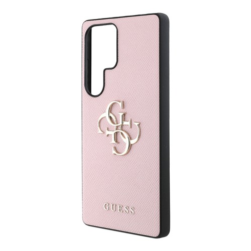 Guess для Galaxy S25 Ultra чехол PU Grained leather 4G Big metal logo Hard Pink